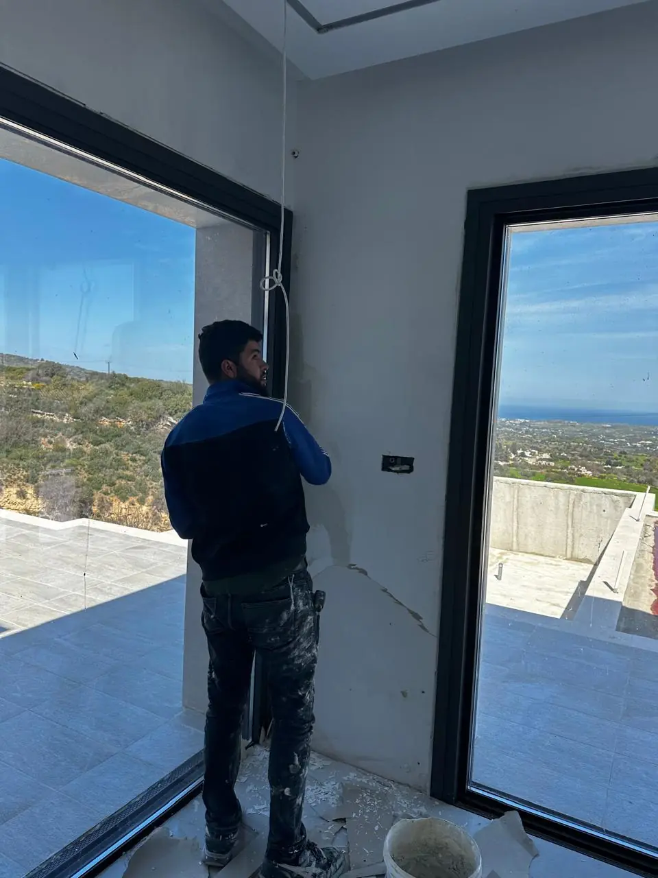 Fitting slimline glazing with a sea view